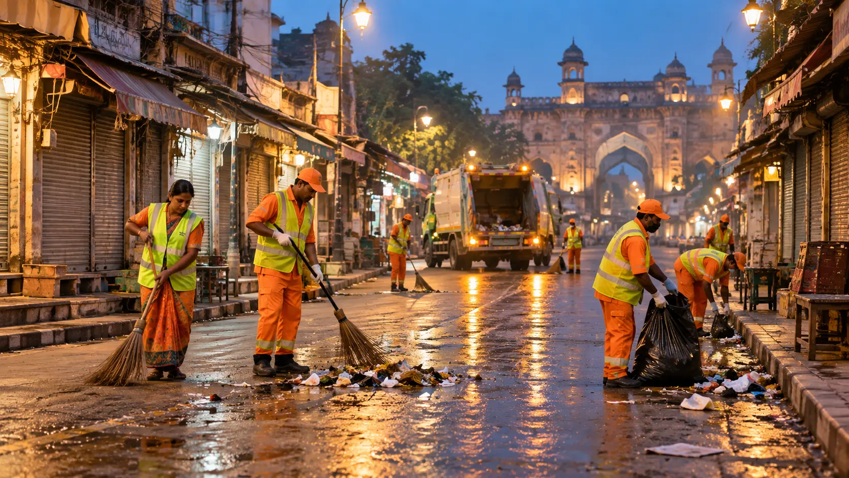 Commercial Market Night Sweeping in Gwalior